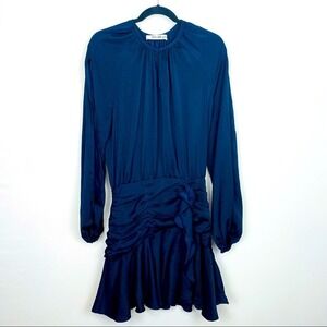 Do + Be Satin‎ Ruffle Drop Waist Long Sleeve Dress Size Large